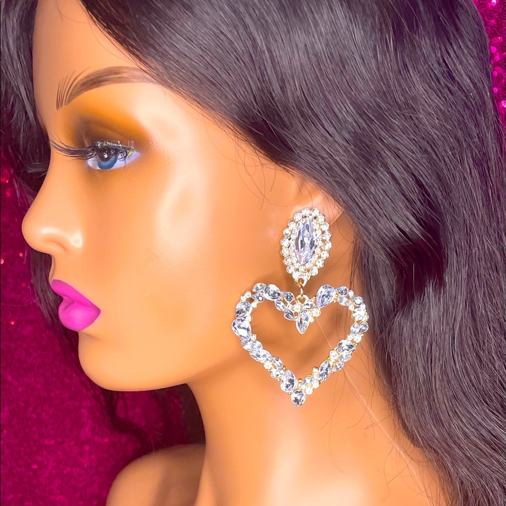 “Mia” Crystal Clear Diamond hearts ♥️